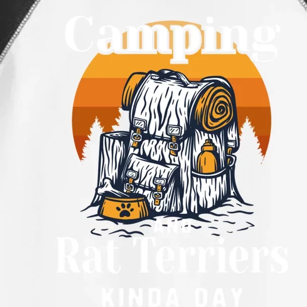 Camping And Rat Terriers Kinda Day Rattie Camper Funny Gift Toddler Fine Jersey T-Shirt