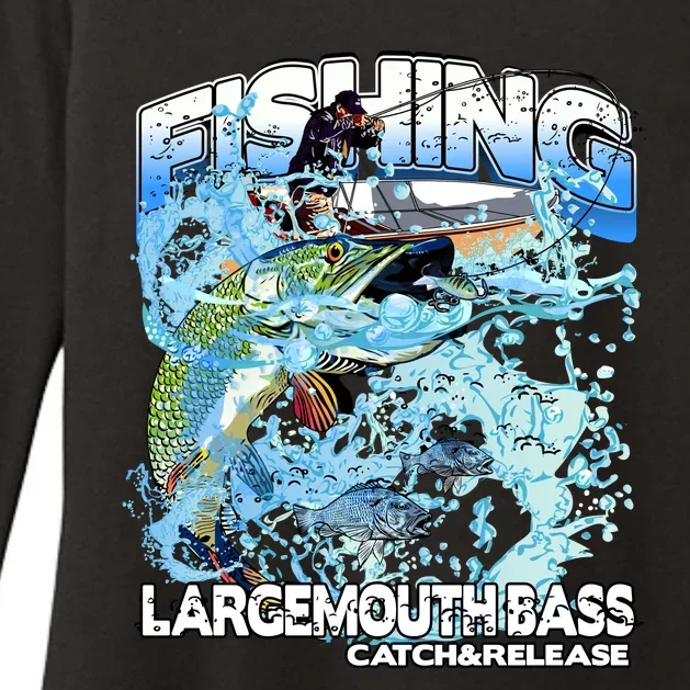 Catch And Release Largemouth Bass Fishing Womens CVC Long Sleeve Shirt