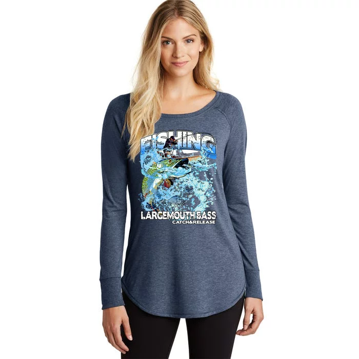 Catch And Release Largemouth Bass Fishing Women's Perfect Tri Tunic Long Sleeve Shirt