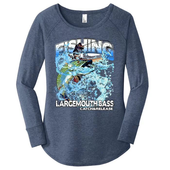 Catch And Release Largemouth Bass Fishing Women's Perfect Tri Tunic Long Sleeve Shirt