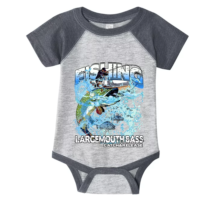 Catch And Release Largemouth Bass Fishing Infant Baby Jersey Bodysuit