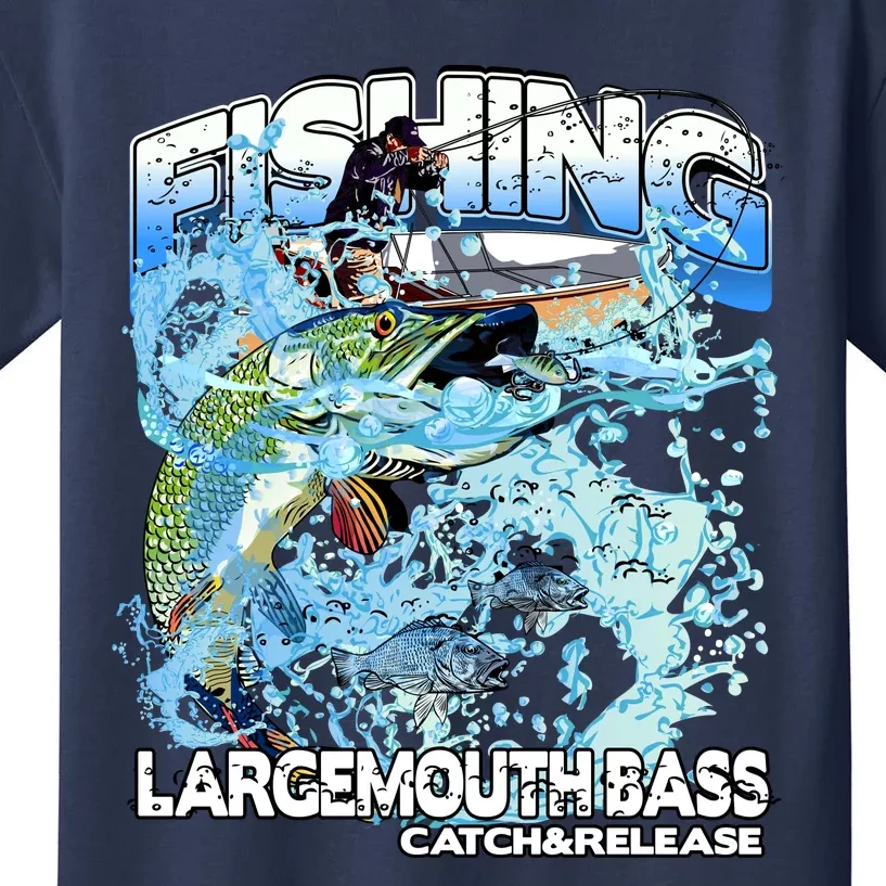 Catch And Release Largemouth Bass Fishing Kids T-Shirt