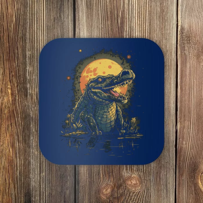 Crocodile Animal Retro Style Graphic Tees for Boy Coaster