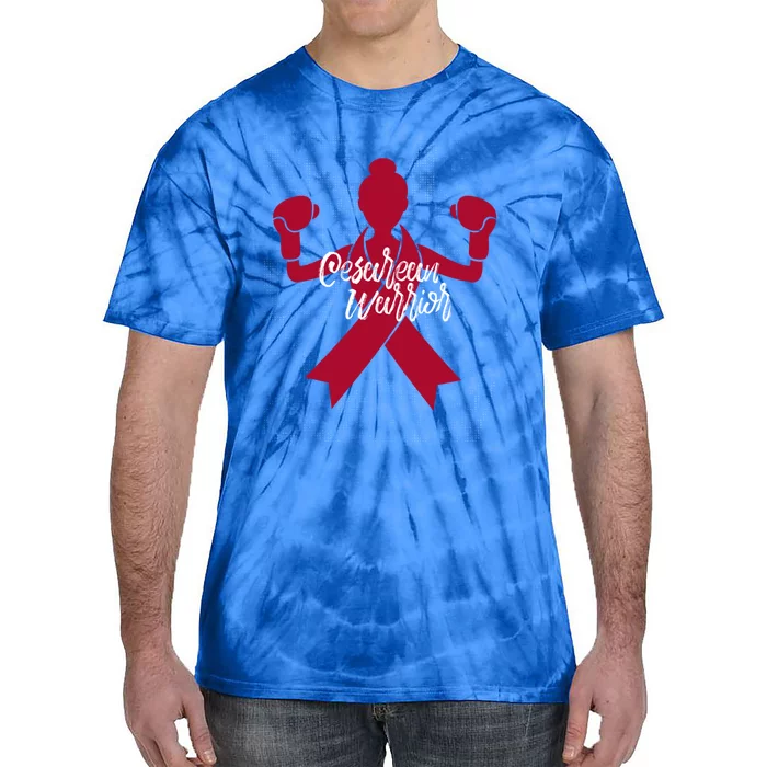 Cesarean Awareness Ribbon Awareness Gift Tie-Dye T-Shirt