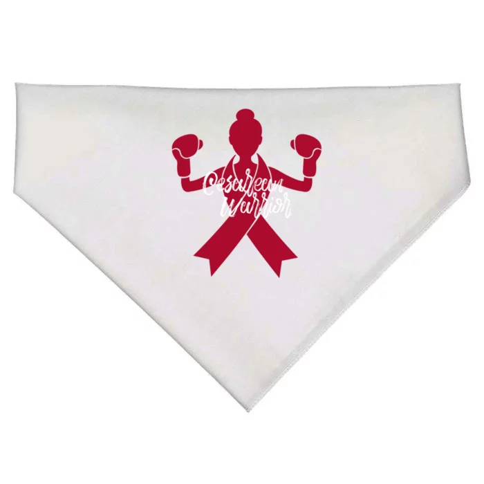 Cesarean Awareness Ribbon Awareness Gift USA-Made Doggie Bandana