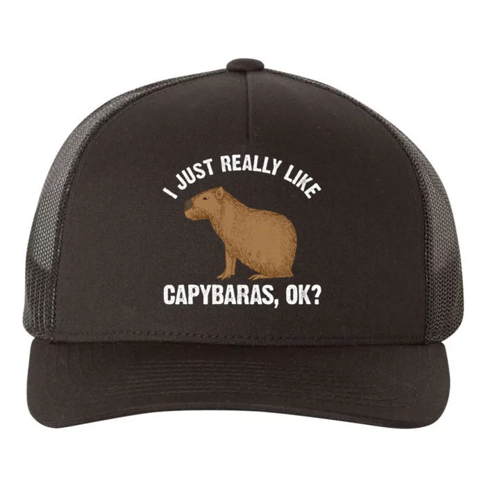 Capybara Art Rodent Capybara Lover Yupoong Adult 5-Panel Trucker Hat