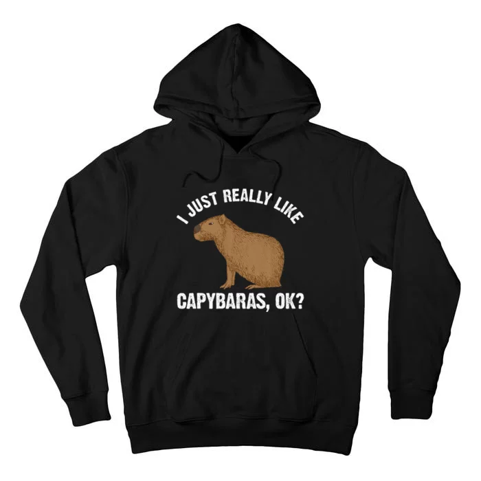 Capybara Art Rodent Capybara Lover Tall Hoodie