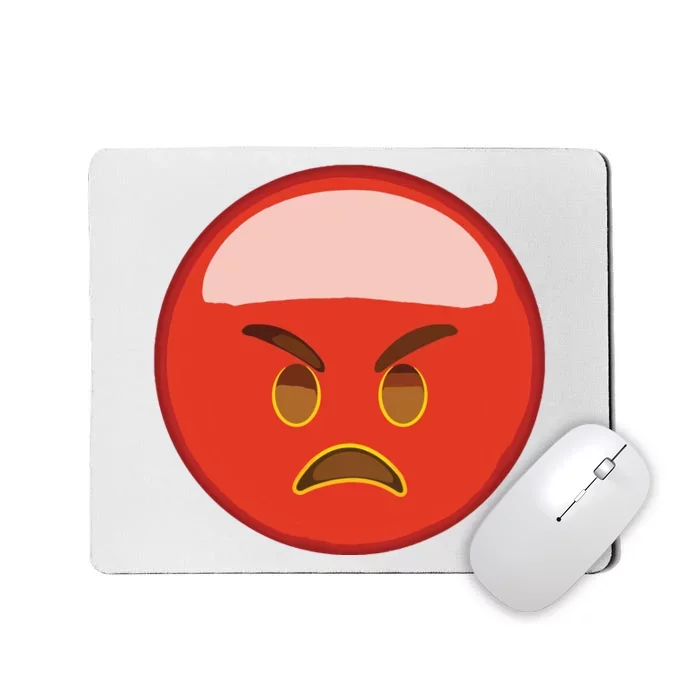 Cute Angry Red Hot Face Mousepad