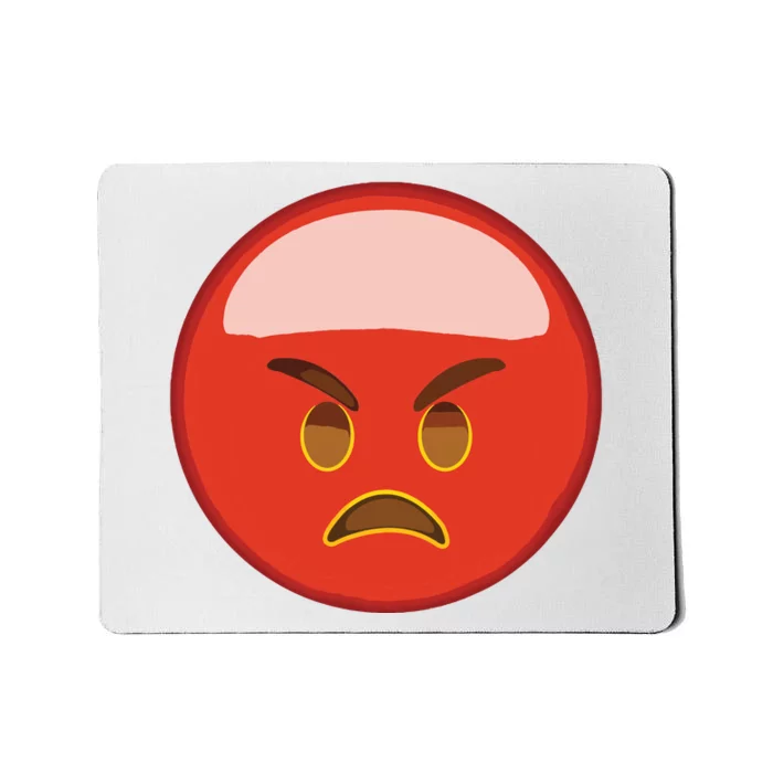 Cute Angry Red Hot Face Mousepad