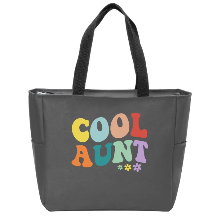 Cool Aunt Retro Gift Zip Tote Bag