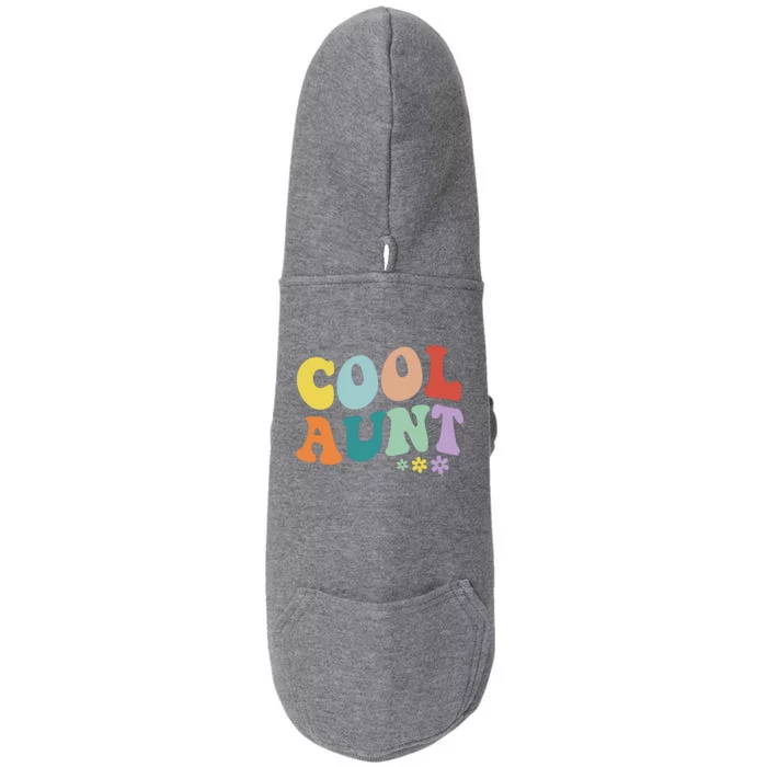 Cool Aunt Retro Gift Doggie 3-End Fleece Hoodie