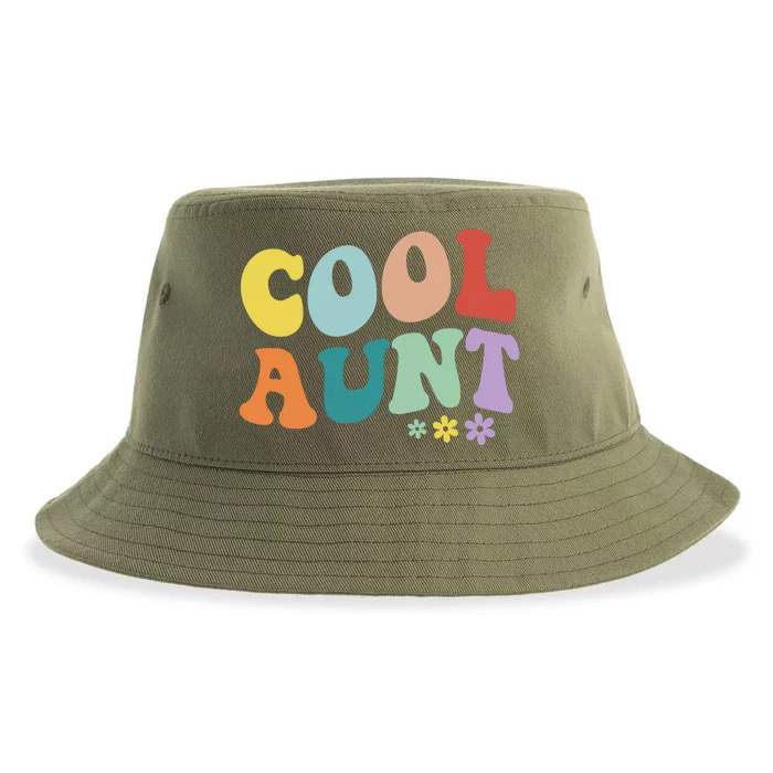 Cool Aunt Retro Gift Sustainable Bucket Hat