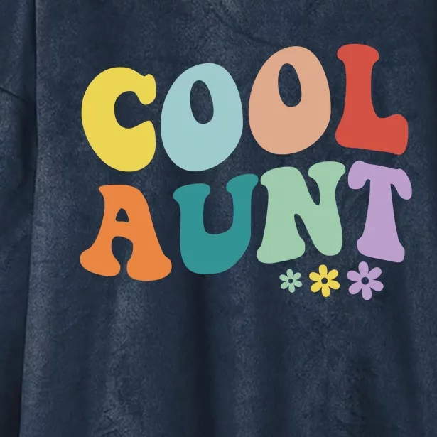 Cool Aunt Retro Gift Hooded Wearable Blanket