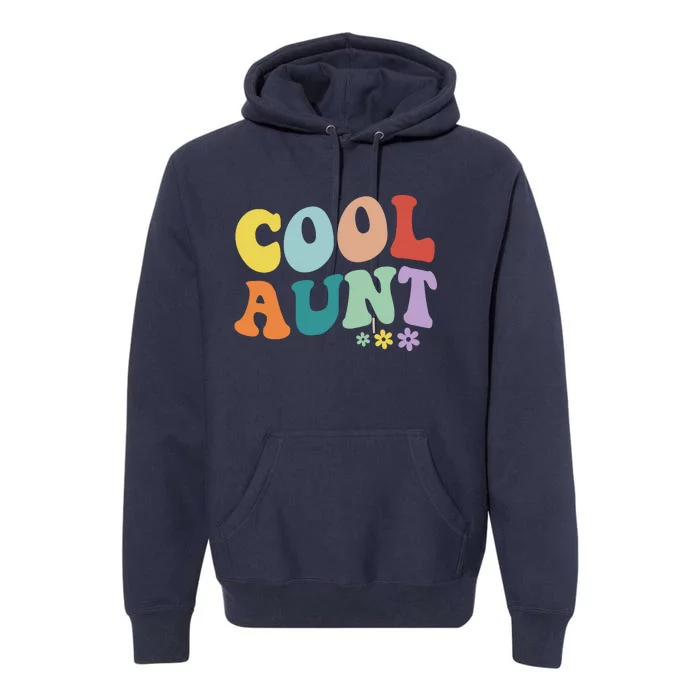 Cool Aunt Retro Gift Premium Hoodie