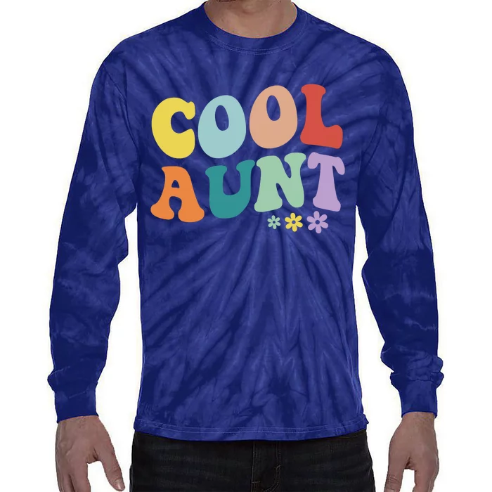 Cool Aunt Retro Gift Tie-Dye Long Sleeve Shirt