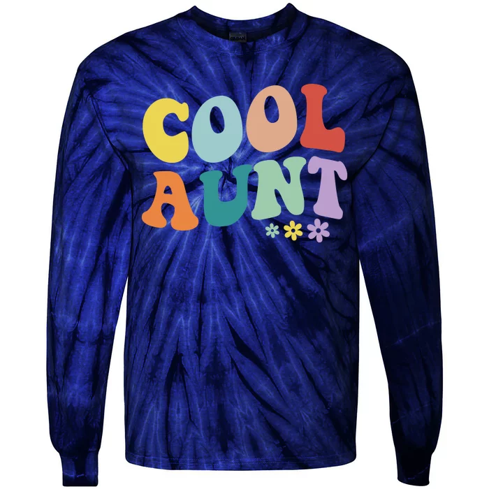 Cool Aunt Retro Gift Tie-Dye Long Sleeve Shirt