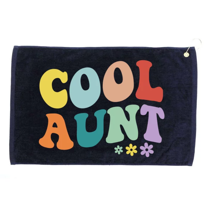 Cool Aunt Retro Gift Grommeted Golf Towel