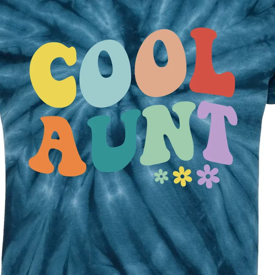 Cool Aunt Retro Gift Kids Tie-Dye T-Shirt