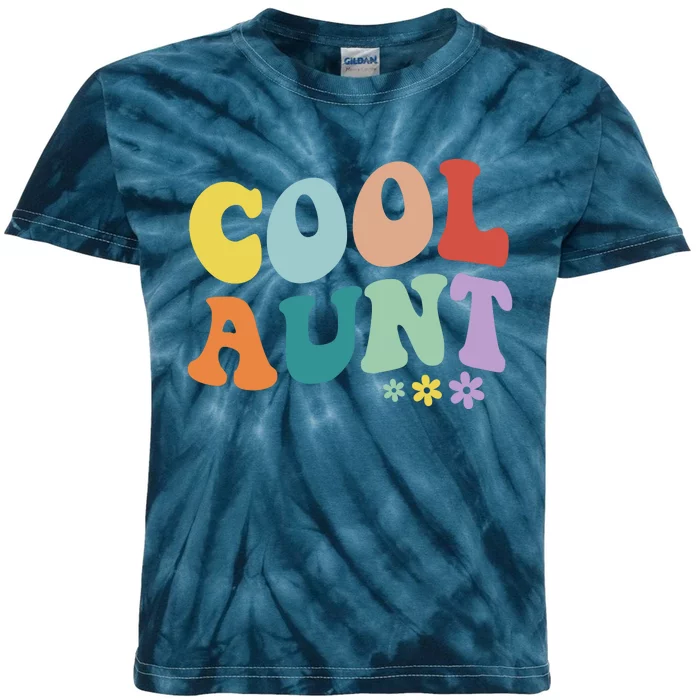 Cool Aunt Retro Gift Kids Tie-Dye T-Shirt