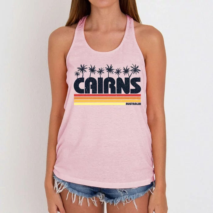 Cairns Australia Retro Tourism Cute Gift Women's Knotted Racerback Tank