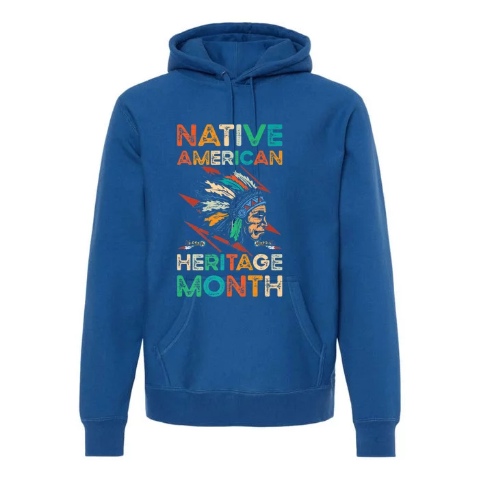 Columbus American Regalia Native American Heritage Month Cool Gift Premium Hoodie