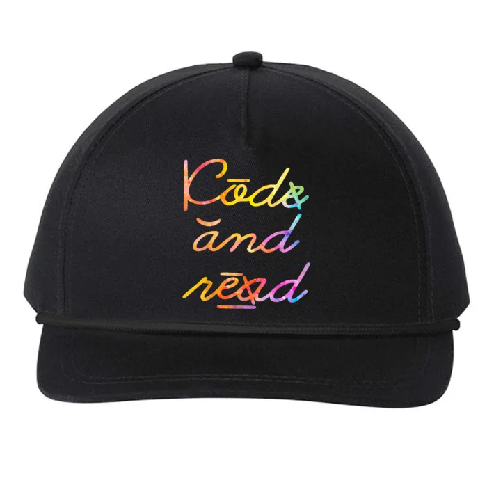 Code And Read Dyslexia Awareness Snapback Five-Panel Rope Hat