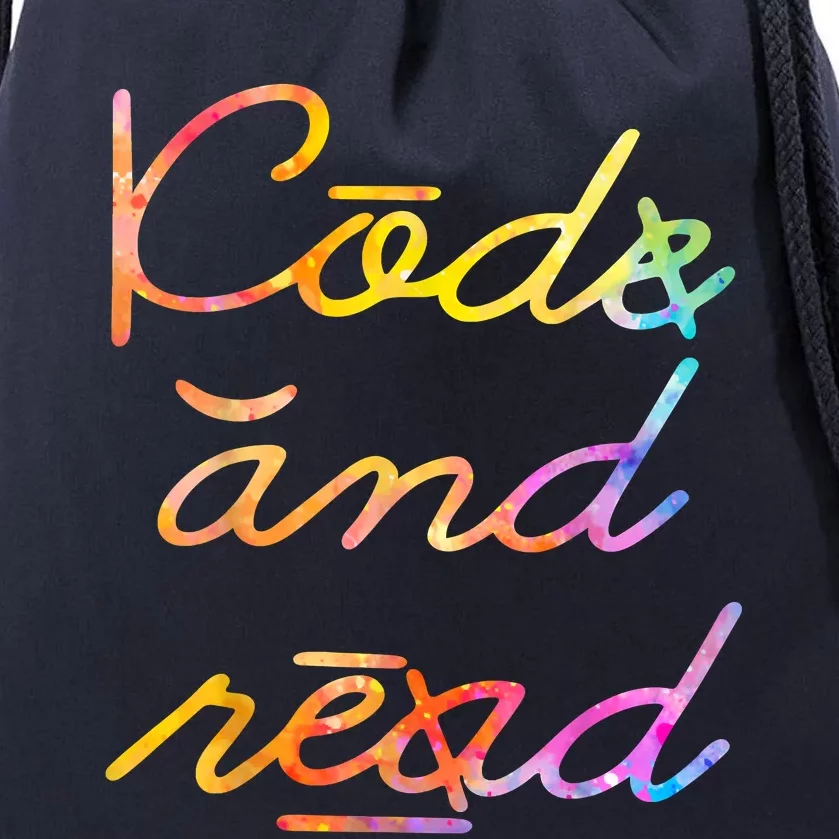 Code And Read Dyslexia Awareness Drawstring Bag