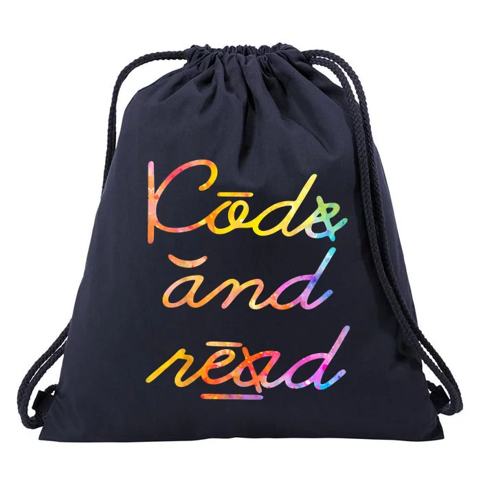 Code And Read Dyslexia Awareness Drawstring Bag