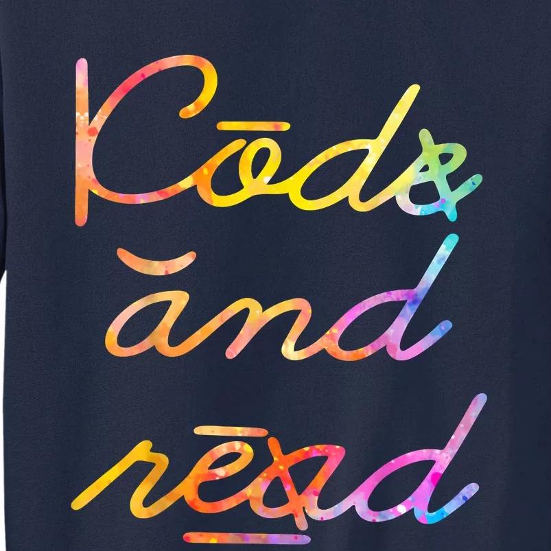 Code And Read Dyslexia Awareness Tall Sweatshirt