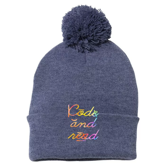 Code And Read Dyslexia Awareness Pom Pom 12in Knit Beanie