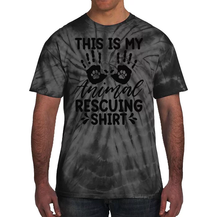 Cute Animal Rescue Art Dog Cat Exotic Rescuing Tie-Dye T-Shirt