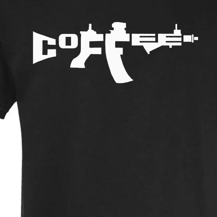 Coffee AR15 Rifle Gun Owner Garment-Dyed Heavyweight T-Shirt