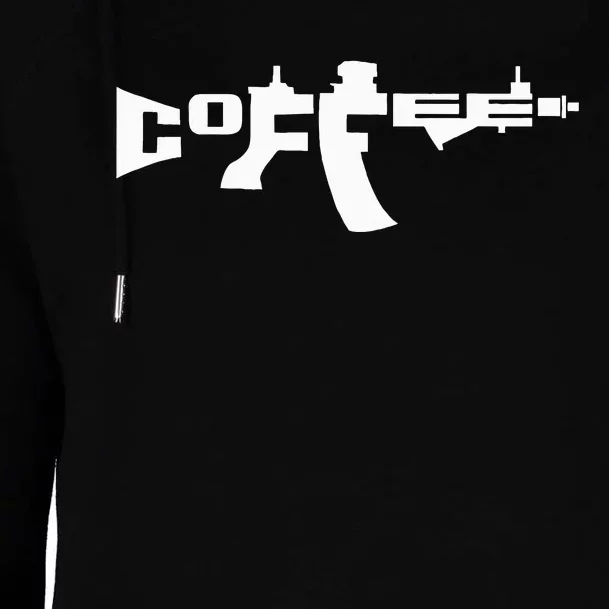 Coffee AR15 Rifle Gun Owner Womens Funnel Neck Pullover Hood