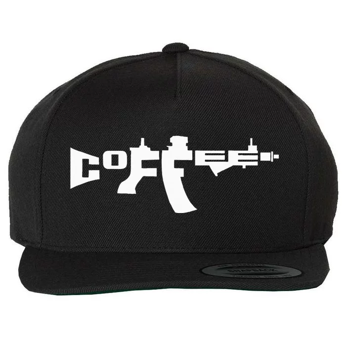 Coffee AR15 Rifle Gun Owner Wool Snapback Cap