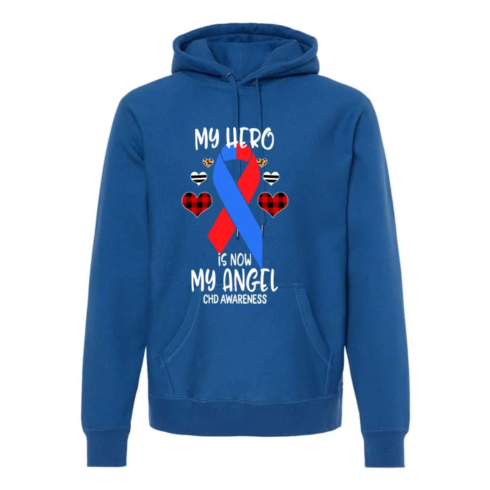 Chd Awareness Remembrance Hero Is Now My Angel Great Gift Premium Hoodie