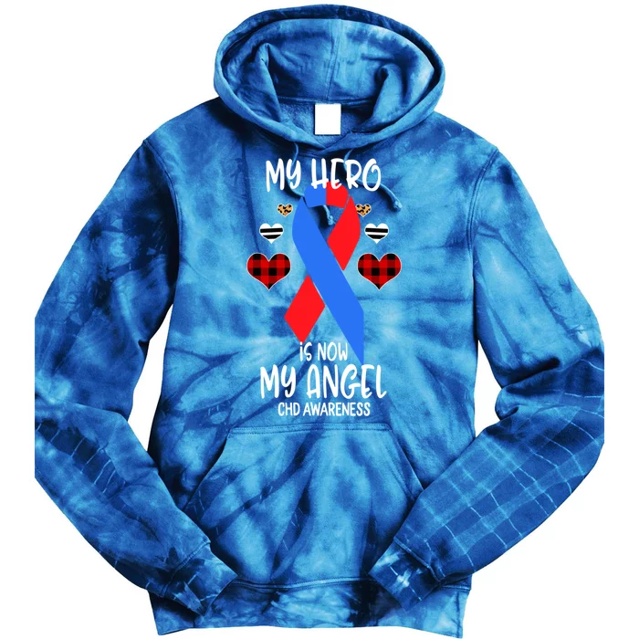 Chd Awareness Remembrance Hero Is Now My Angel Great Gift Tie Dye Hoodie