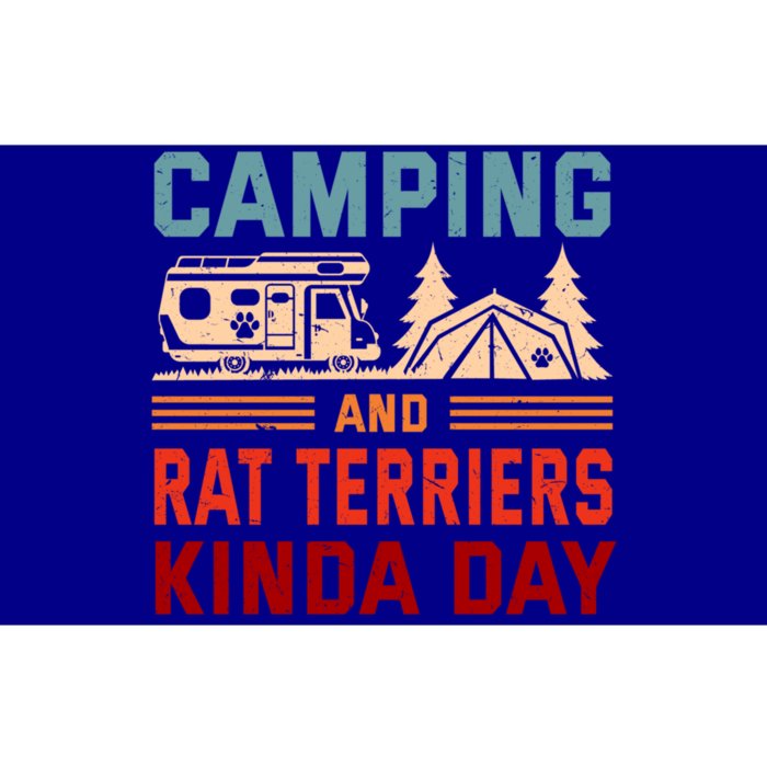 Camping And Rat Terriers Kinda Day Rattie Camper Funny Gift Bumper Sticker