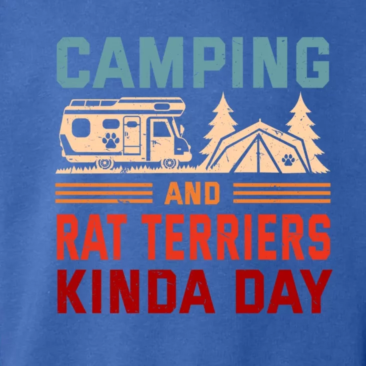 Camping And Rat Terriers Kinda Day Rattie Camper Funny Gift Toddler Hoodie