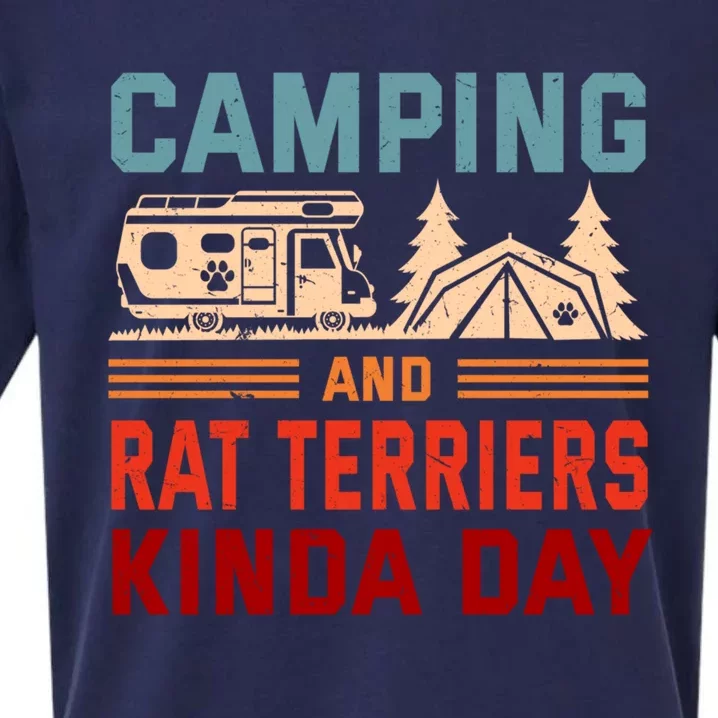 Camping And Rat Terriers Kinda Day Rattie Camper Funny Gift Sueded Cloud Jersey T-Shirt