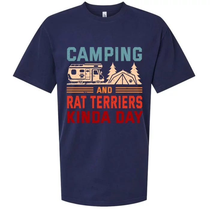 Camping And Rat Terriers Kinda Day Rattie Camper Funny Gift Sueded Cloud Jersey T-Shirt