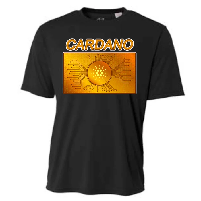 Cardano ADA Cryptocurrency Gold Cooling Performance Crew T-Shirt