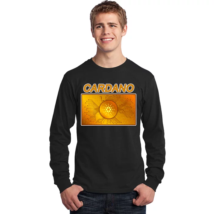 Cardano ADA Cryptocurrency Gold Long Sleeve Shirt