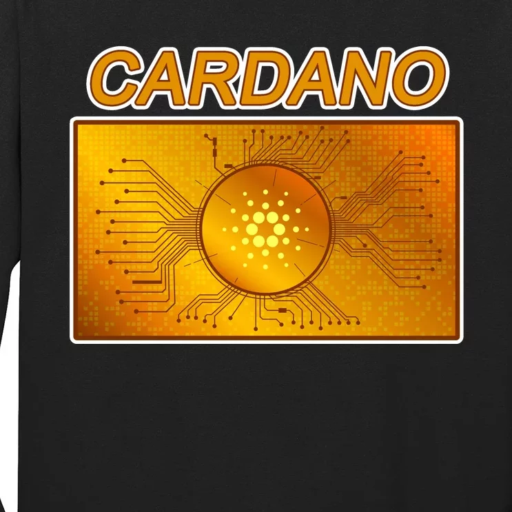 Cardano ADA Cryptocurrency Gold Long Sleeve Shirt