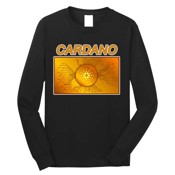 Cardano ADA Cryptocurrency Gold Long Sleeve Shirt