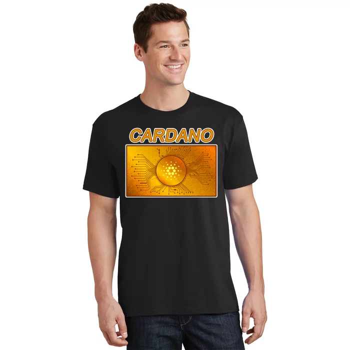 Cardano ADA Cryptocurrency Gold T-Shirt