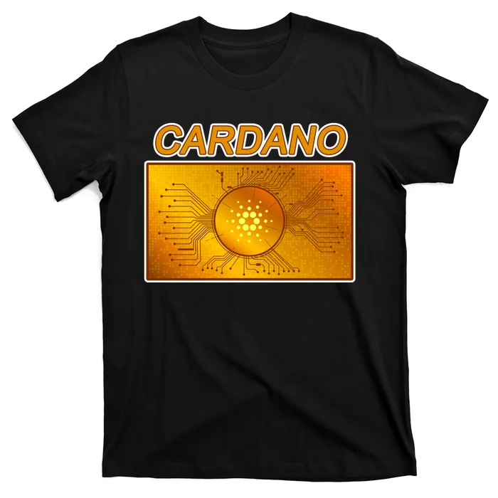 Cardano ADA Cryptocurrency Gold T-Shirt