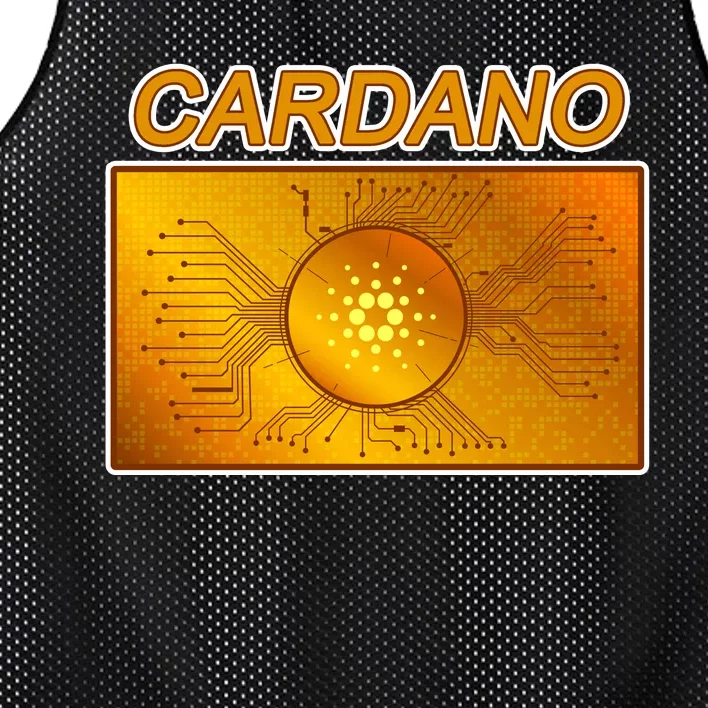 Cardano ADA Cryptocurrency Gold Mesh Reversible Basketball Jersey Tank