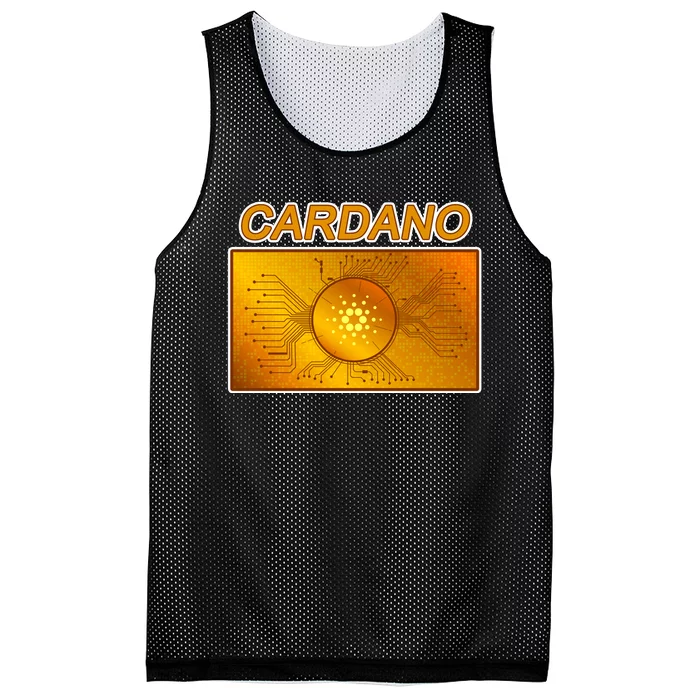 Cardano ADA Cryptocurrency Gold Mesh Reversible Basketball Jersey Tank