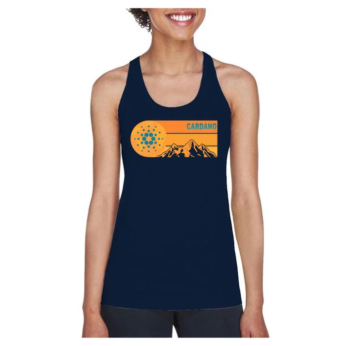 Cardano Crypto mountain Women's Racerback Tank