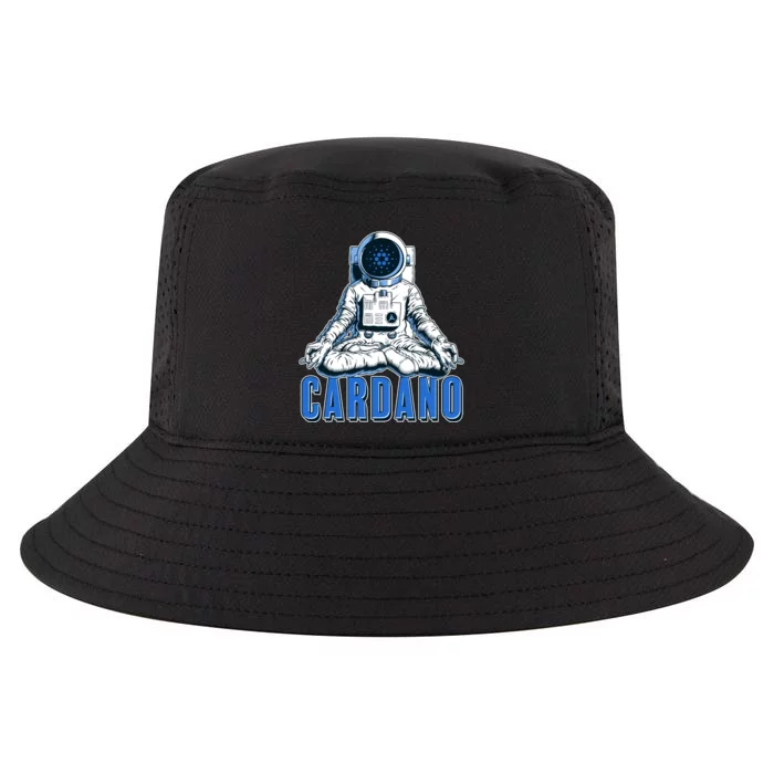 Cardano Mediating Yoga Astronaut Crypto Currency Cool Comfort Performance Bucket Hat